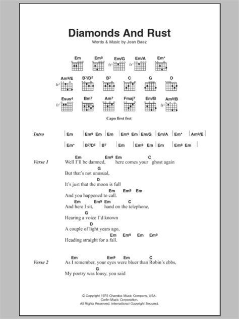 songtext diamonds and rust.